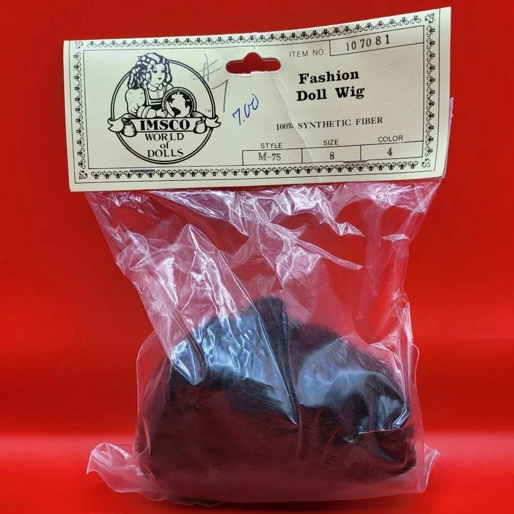 Vtg Doll Wig Synthetic Hair IMSCO World of Dolls M-75 Size 8 Color 4